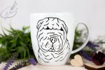 Kubek ręcznie malowany Pies rasy Shar Pei 