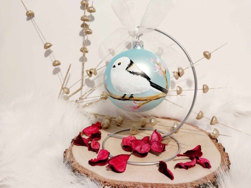 Wyjątkowa bombka choinkowa ręcznie malowana Ptak Raniuszek