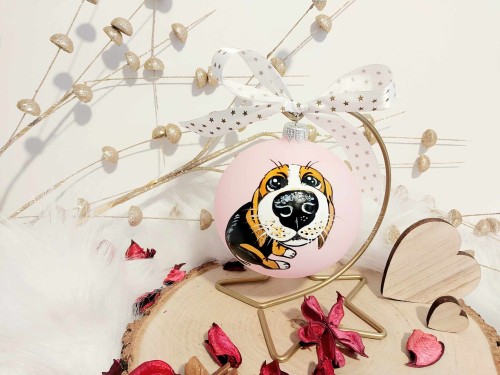 Wyjątkowa bombka choinkowa ręcznie malowana Beagle