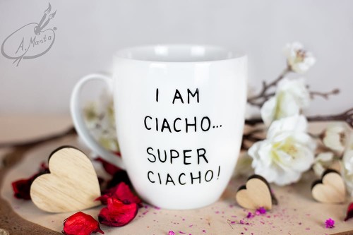 Wyjątkowy, ręcznie malowany kubek Lama Ciacho