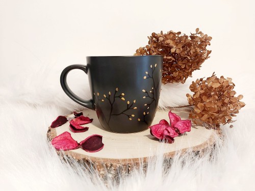 Wyjątkowy, ręcznie malowany kubek Lama 400 ml