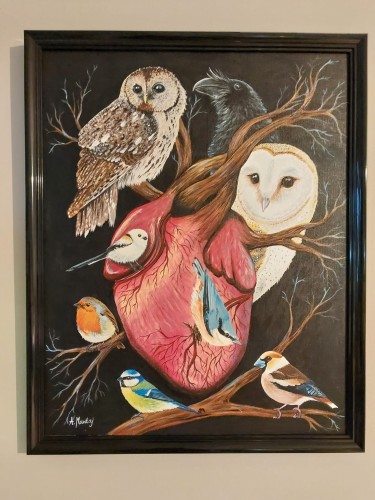 Obraz ręcznie malowany na płótnie Uskrzydlone Serce