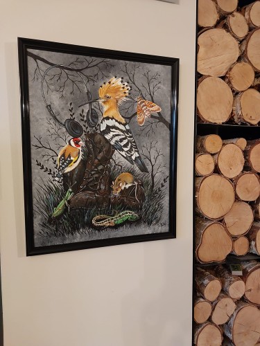 Obraz ręcznie malowany na płótnie Rockowy Las