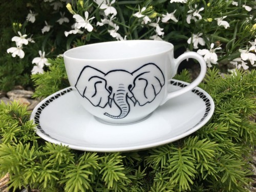 Wyjątkowa ręcznie malowana filiżanka Africa