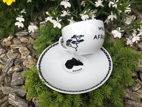 Wyjątkowa ręcznie malowana filiżanka Africa