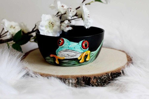 Miseczka ręcznie malowana Żaba