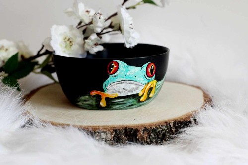 Miseczka ręcznie malowana Żaba