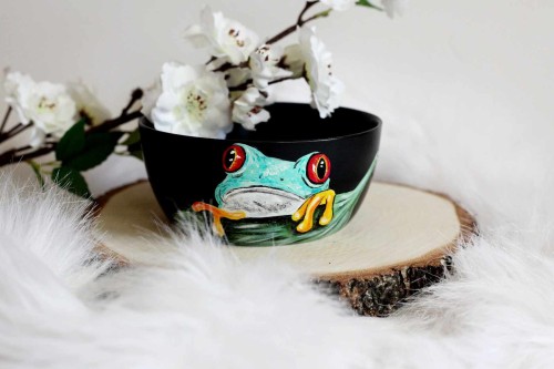 Miseczka ręcznie malowana Żaba
