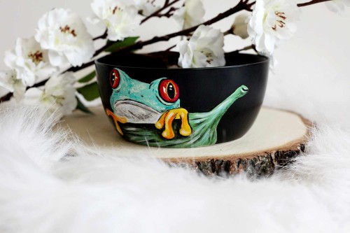 Miseczka ręcznie malowana Żaba