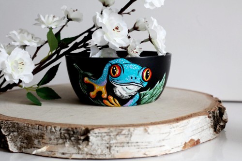 Miseczka ręcznie malowana Żaba