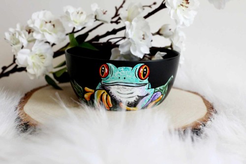 Miseczka ręcznie malowana Żaba