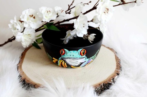 Miseczka ręcznie malowana Żaba