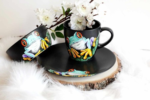 Cały zstaw śniadaniowy żabki