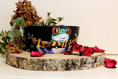 Miseczka ręcznie malowana Żaba