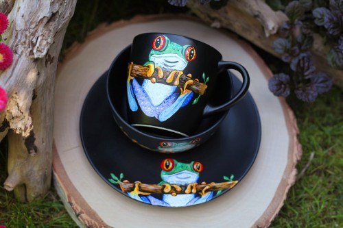 Zestaw śniadaniowy żaba