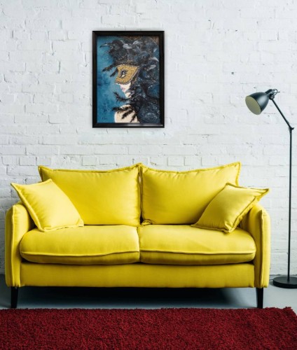 Obraz ręcznie malowany na płótnie Tańcząca z krukami