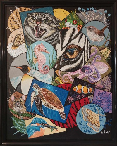 Obraz ręcznie malowany na płótnie Współistnienie