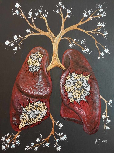 Obraz ręcznie malowany na płótnie Cyberpłuca