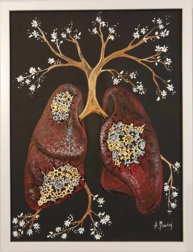 Obraz ręcznie malowany na płótnie Cyberpłuca