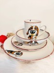 Zestaw ręcznie malowany Beagle