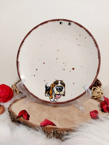 Wyjątkowy, ręcznie malowany zestaw Beagle.
