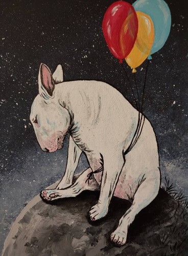 Obraz ręcznie malowany na płótnie Bul istnienia