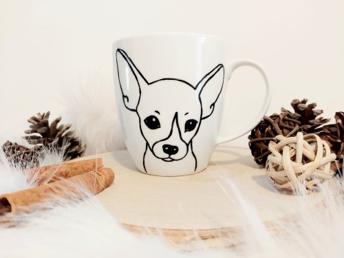 Kubek ręcznie malowany Pies rasy Chihuahua