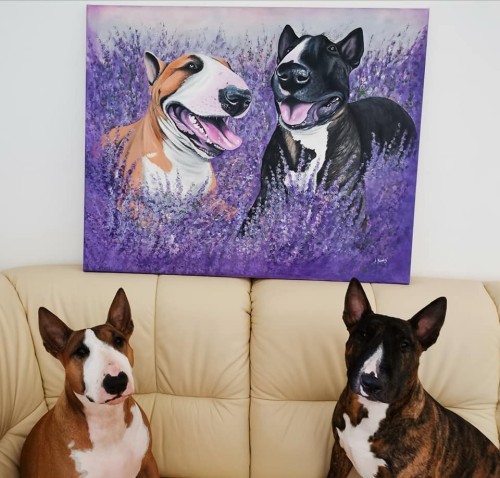 Obraz ręcznie malowany portret Twojego Pupila na płycie malarskiej