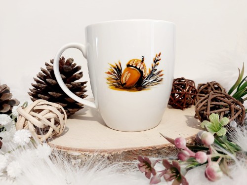 Wyjątkowy, ręcznie malowany kubek Wiewiórka