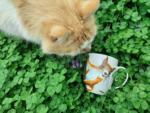 Wyjątkowy, ręcznie malowany kubek Wiewiórka