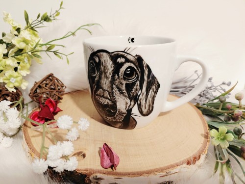 Minimalistyczny kubek z portretem Twojego zwierzaka