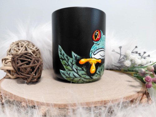 Wyjątkowy, ręcznie malowany kubek Żaba