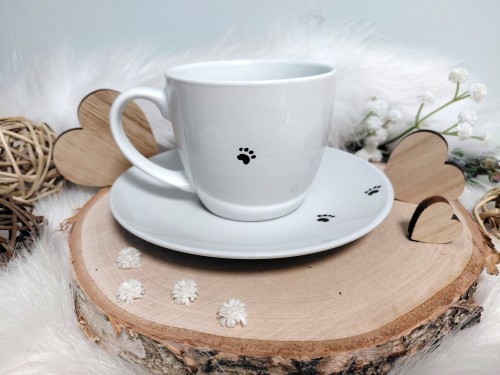 Wyjątkowa, ręcznie malowana filiżanka Pies Beagle.