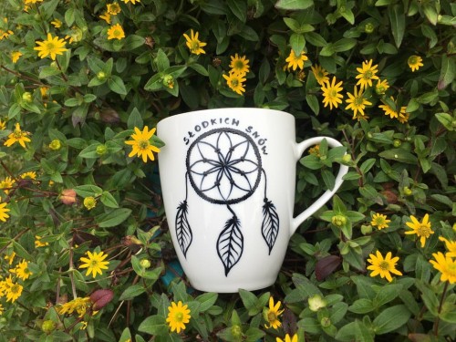 Kubek ręcznie malowany Łapacz snów