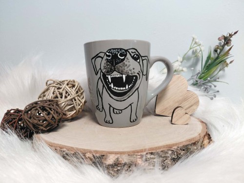 Kubek ręcznie malowany Pies Jack russell terrier 