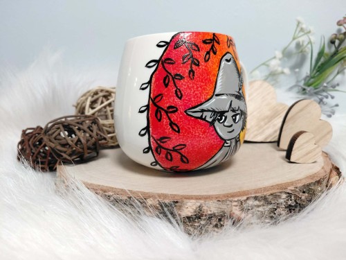 Wyjątkowy, ręcznie malowany kubek Włóczykij