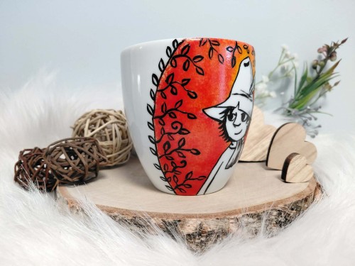 Wyjątkowy, ręcznie malowany kubek Włóczykij