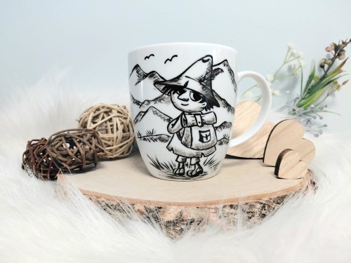 Wyjątkowy, ręcznie malowany kubek Włóczykij