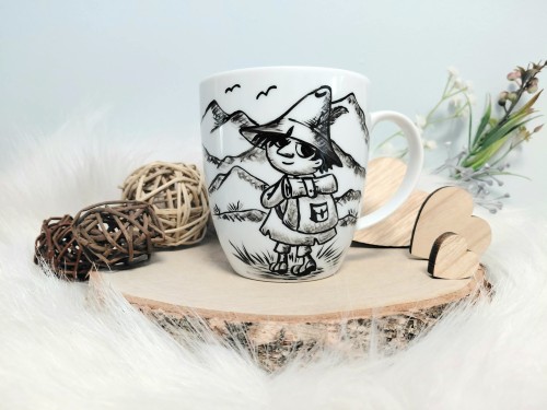 Wyjątkowy, ręcznie malowany kubek Włóczykij