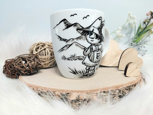 Wyjątkowy, ręcznie malowany kubek Włóczykij