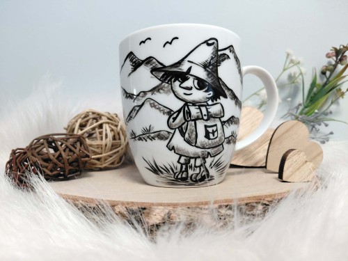 Wyjątkowy, ręcznie malowany kubek Włóczykij
