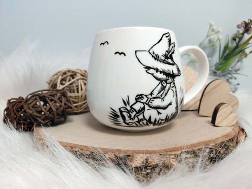 Wyjątkowy, ręcznie malowany kubek Włóczykij