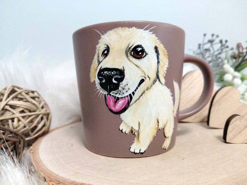 Kubek ręcznie malowany  Golden Retriever