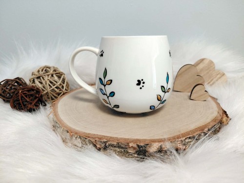 Wyjątkowy, ręcznie malowany kubek Sfinks 400 ml.