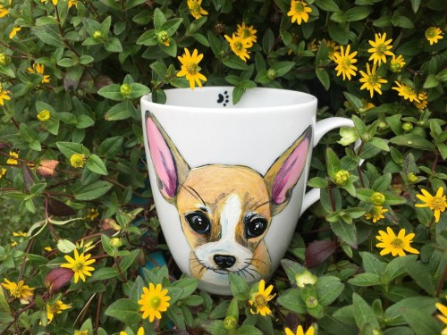 Kubek ręcznie malowany Pies rasy Chihuahua