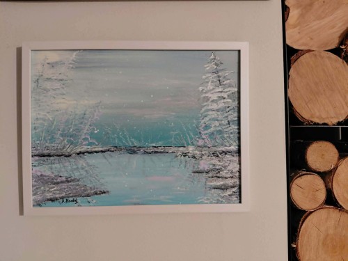 Obraz ręcznie malowany na płótnie Cisza 1. 40x30 cm