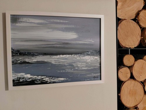 Obraz ręcznie malowany na płótnie Cisza 2. 40x30 cm