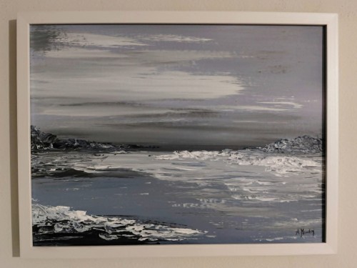 Obraz ręcznie malowany na płótnie Cisza 2. 40x30 cm