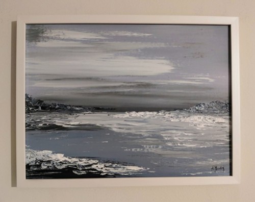 Obraz ręcznie malowany na płótnie Cisza 2. 40x30 cm