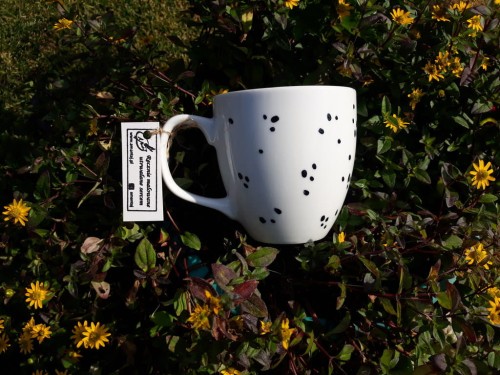 Kubek ręcznie malowany Dalmatyńczyk XXL